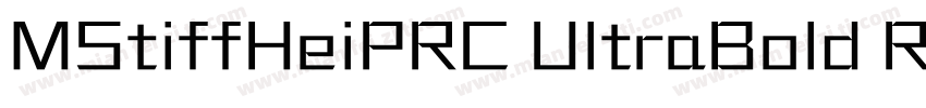 MStiffHeiPRC UltraBold Regular字体转换